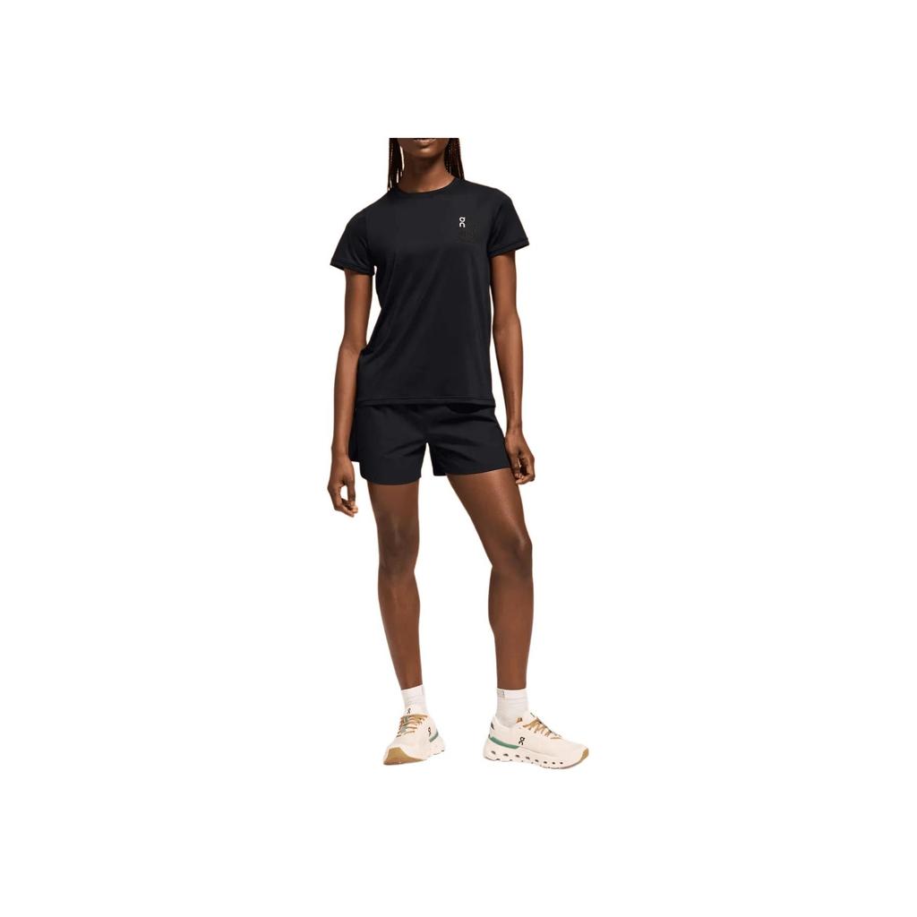 On Plain Logo Printed Pullover Short Sleeve T-Shirt Women Tops Black 1WE10580553