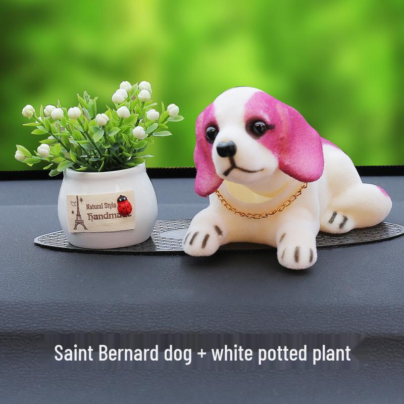 Niedliche Cartoon-Hund Wackelkopf-Ornament für die Autoinnendekoration