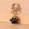 Cute Enamel Puppy Dog Cat Paw Keychain Footprint Keyring Pendants for Car Key Holder Handbag Decor DIY Pet  Jewelry  Gifts