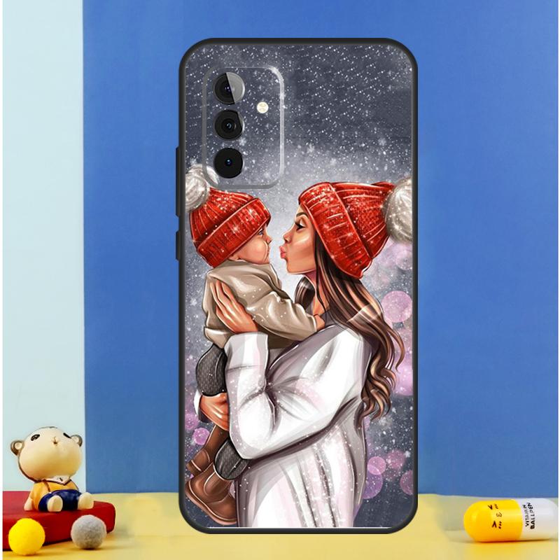 Super Mom Baby Girl Son Daughter Case For Samsung Galaxy A06 A56 A16 A36 A55 A35 A33 A53 A13 A23 A17 A54 A34 A14 A52 A32 A15