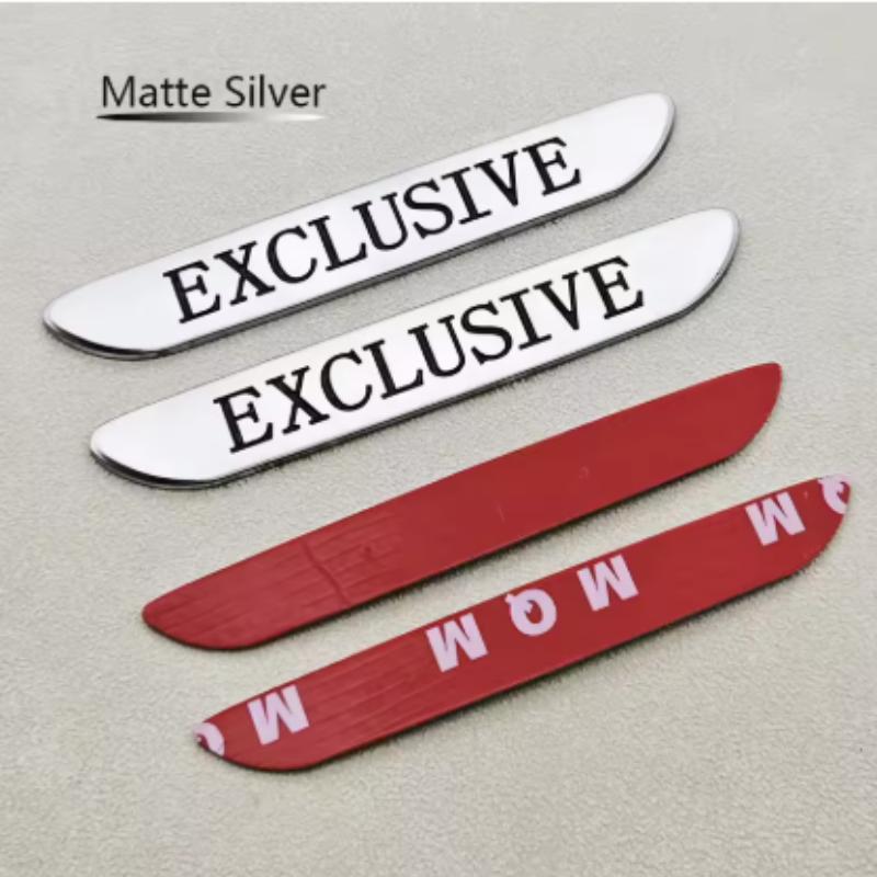 2PC 3D Metal EXCLUSIVE Side Fender Sticker Emblem Badge Car For Mercedes Benz W205 W213 C43 C63 C200 E300 E200 AMG Accessories LB4