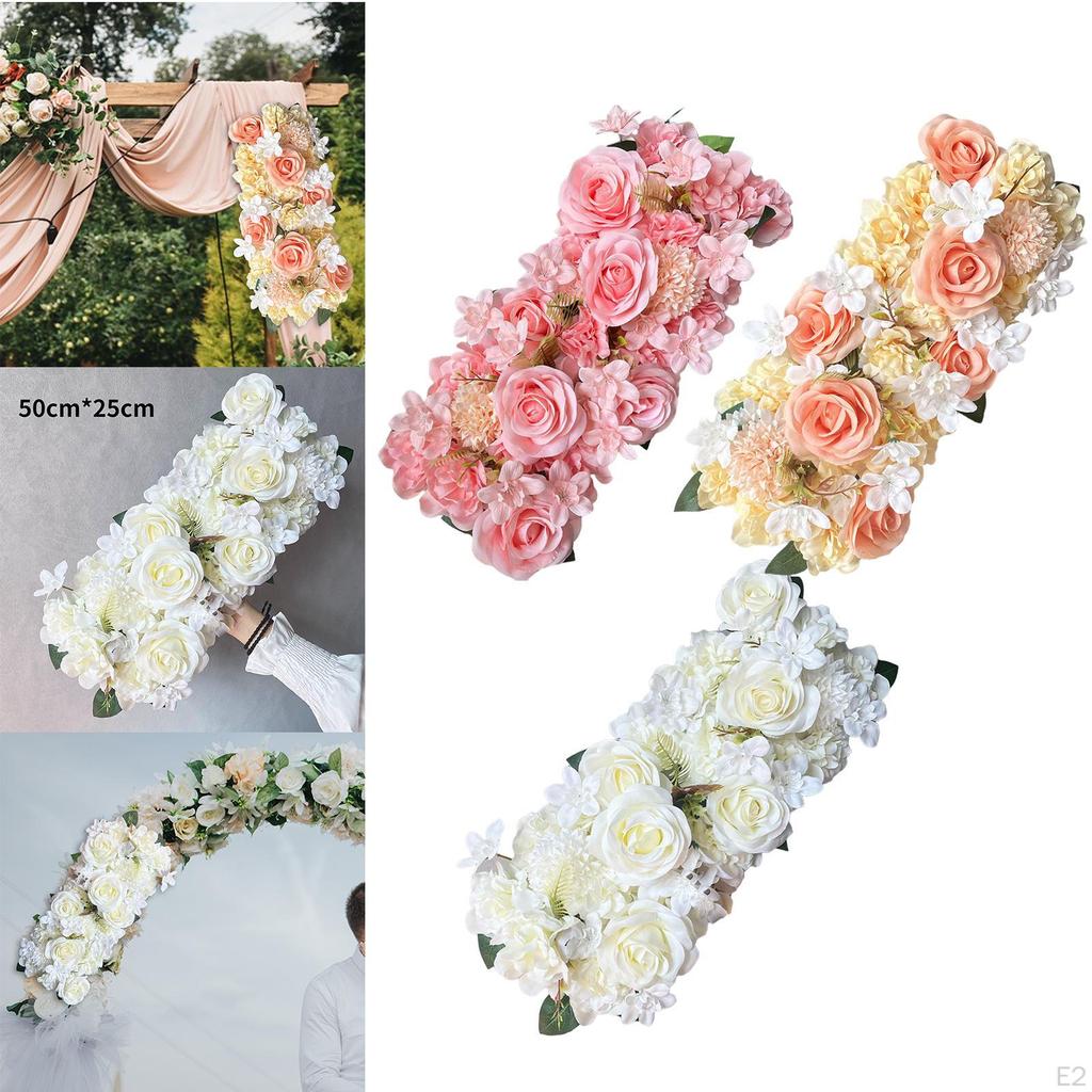 Panels, Wedding Road Cited Flowers Floral Backdrop Artificial for Party Ceremony Decor