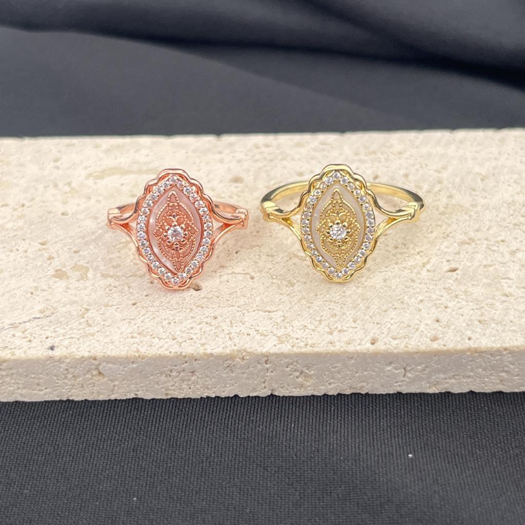 Japanese Sweet Ring Hollow Lace Diamond Ring Versatile Ring