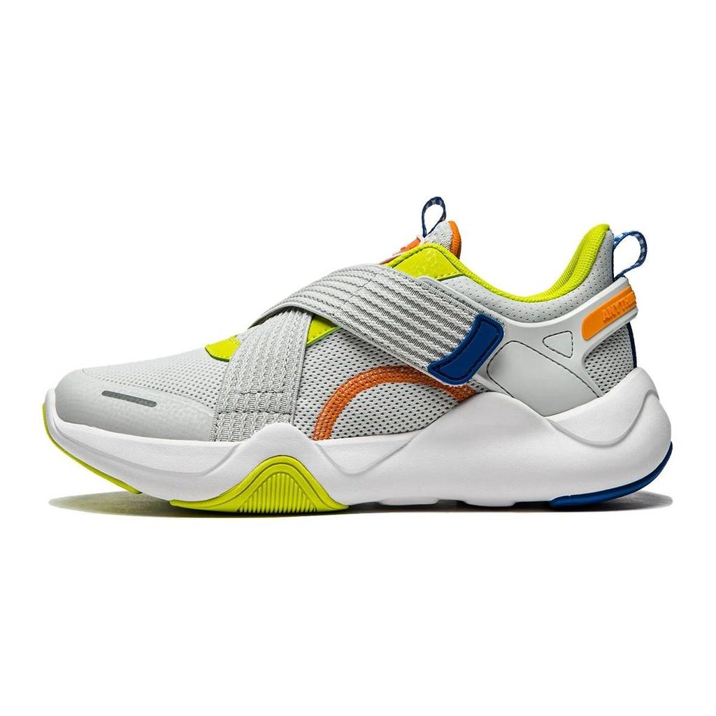 Li Ning Comfortable Versatile Lightweight Durable Casual Shoes Kids Shoes Gray Green YKCU128-1