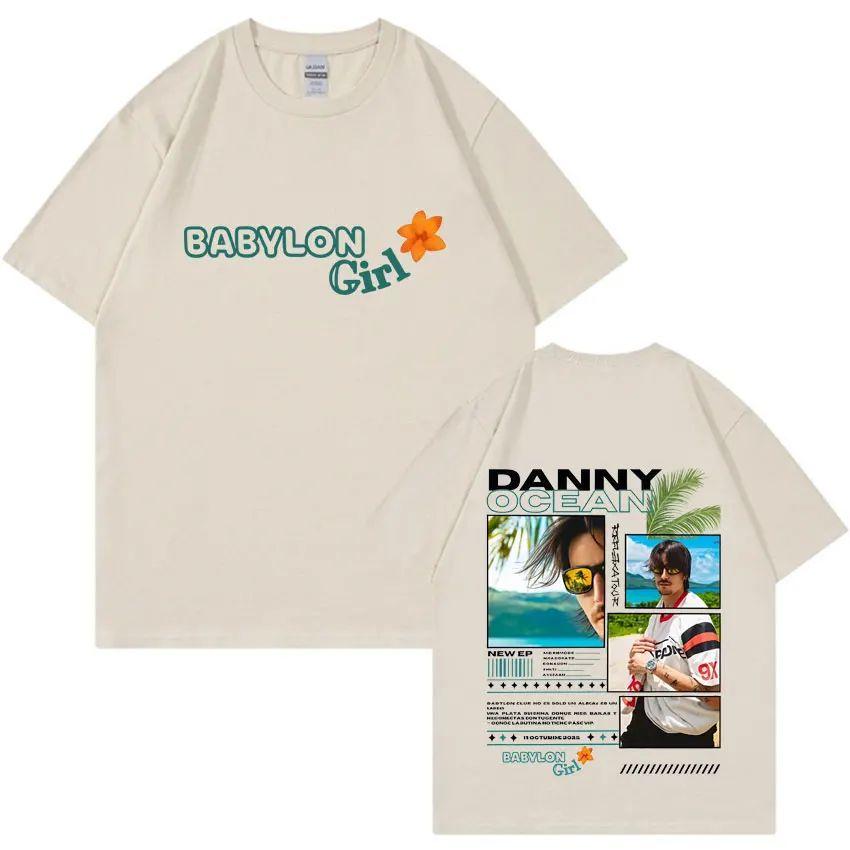 Hip Hop Casual Tshirts Rapper Danny Ocean Reflexa Tour Tees Double Sided Graphics Summer Cotton Printing Loose Tshirt Unisex