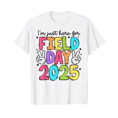 Dia de Atividades Escolares Professor Estou Aqui Apenas Para o Dia de Atividades 2025 Camiseta