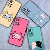 Pink Axolotl Ocean Tms Phone Case For Samsung S10,S21,FE,S21 ,Note 20,10 S25,S24,S23,Ultra,S9,S22,Plus Black Shockproof TPU