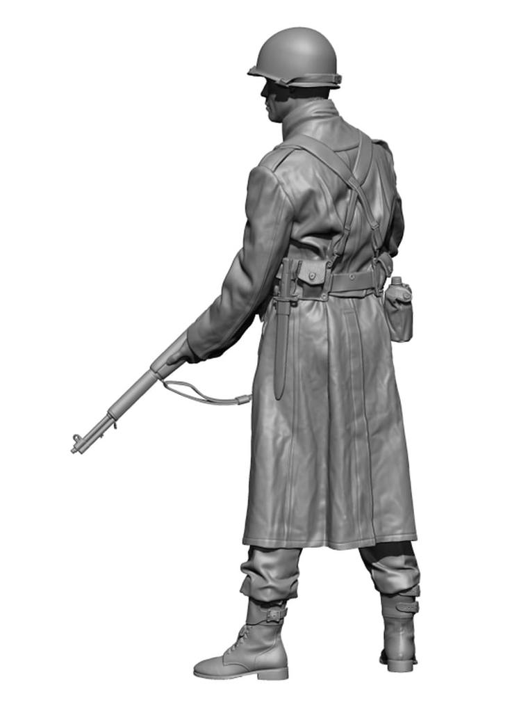 H3 Model WW2 US Army Rifleman Battle of the Bulge Resin Kit HS24092 1/24 #1 (Man)