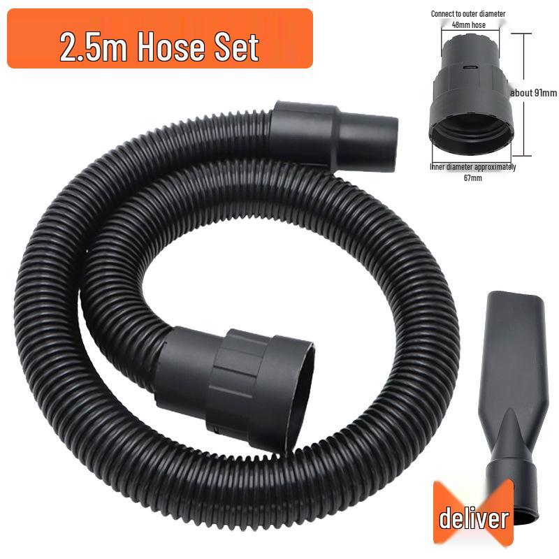 Dongyi ZD176P Vacuum Cleaner Hose Accessory Set: Soft, Threaded, Extension Hoses & 48mm Universal Connector.