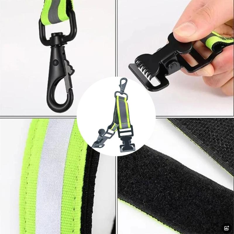 Firefighters Gloves Clip Strap Easily Install Reflective Gloves Holder Strap for Firefighting Use