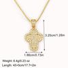 Nidin New Trendy Personality Design Cross Pendant Necklace For Women Men Shiny Crystal Zircon Charm Jewelry Daily Party Gifts