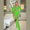 Women Fishnet Mesh Bodystocking Long Sleeve Bodysuit See Through Tights Nightwear Erotic Lingerie Crotchless Jumpsuit