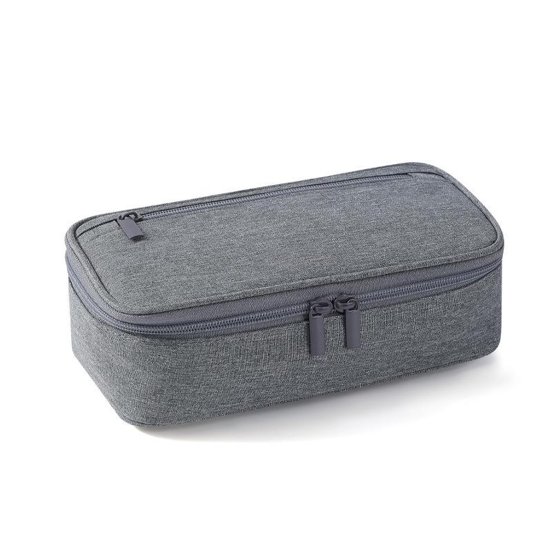 

Pen Storage Bag Pencil Case 2 Layer Large Capacity Cosmetic Makeup Study Supplies Simple Multi-purpose Student Stationary Boxes серый