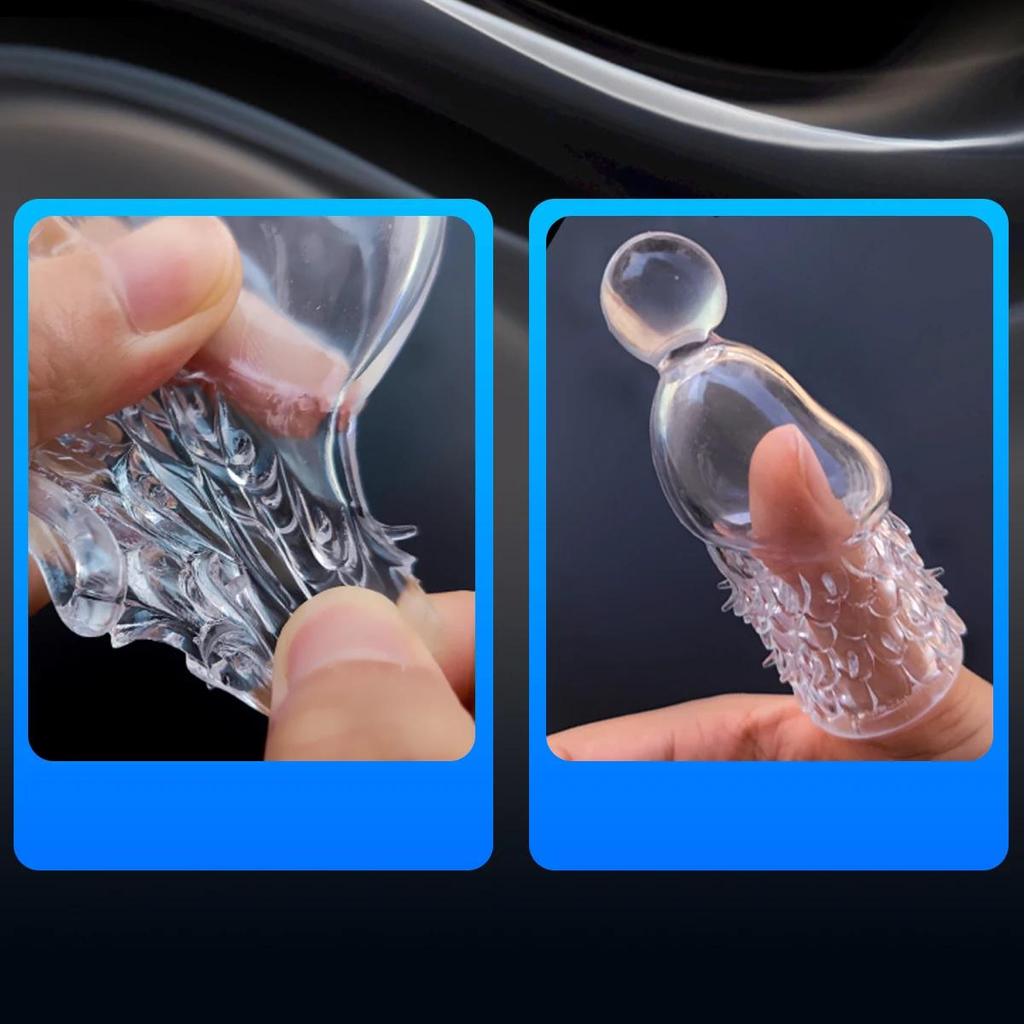 Delayed Ejaculation Adult Sexual Products Desensitized Particles, Glans Covering, Penis Enlargement and Thickening 2 Pcs