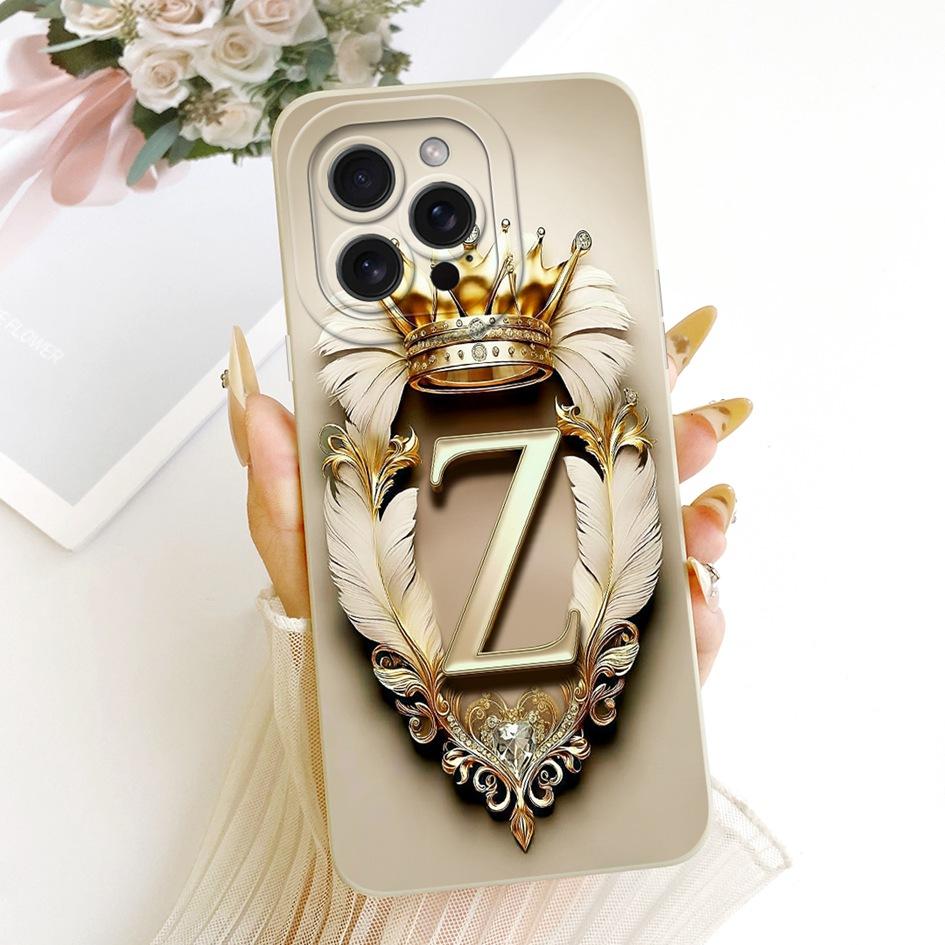 Case For iPhone 13 Pro Max Cover Luxury Letter Crown Camera Protection Couple Phone Case For iPhone 13 Pro Cover iPhone13 Bumper