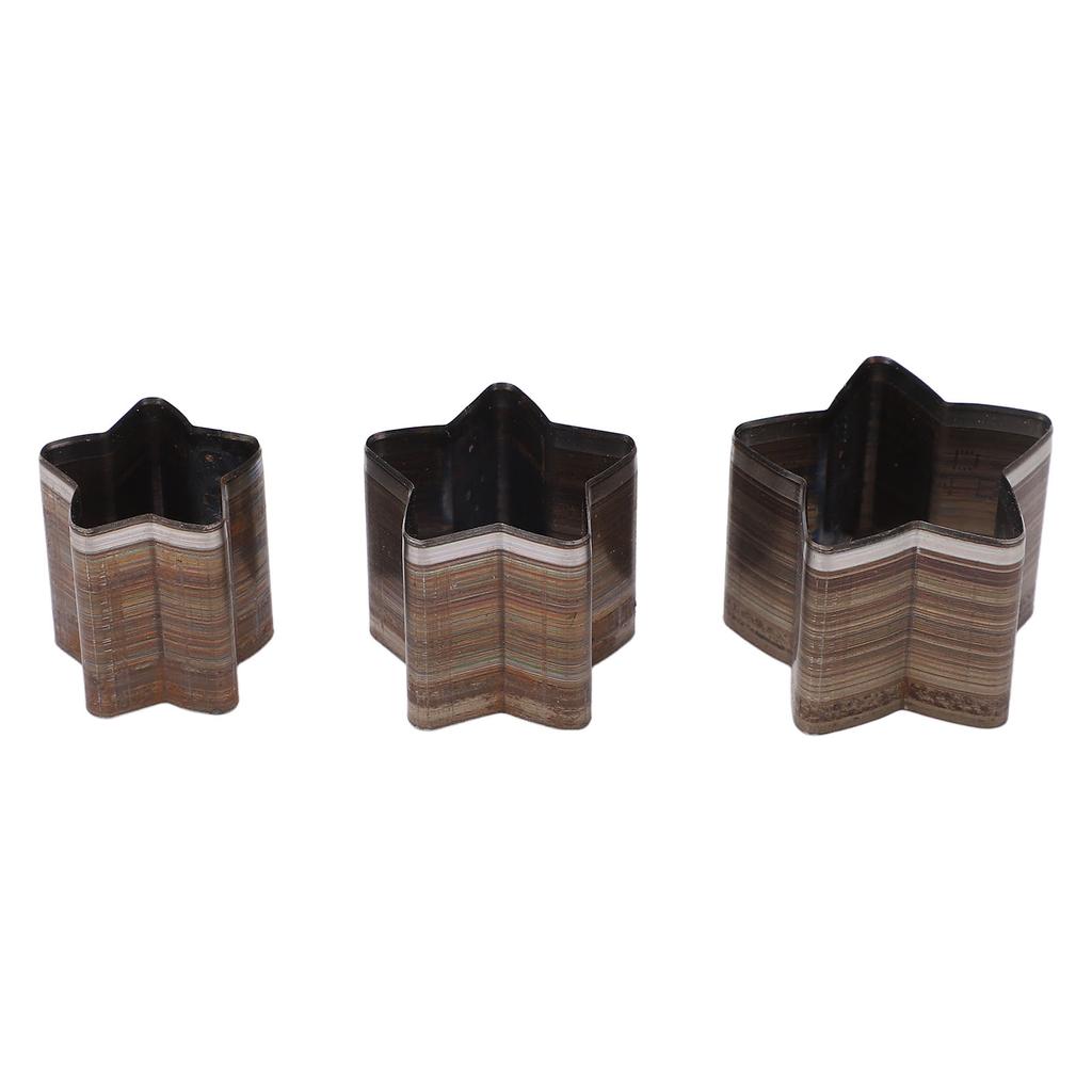 3 Stück Leder Stanzform Set 5-zackige Sternform Scharfer Legierter Stahl Leder Stanz- und Schneidform Kit