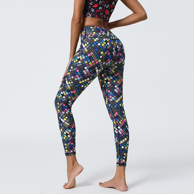New Printed Yoga Leggings for Women High-Stretch, Snug-Fit Brushed-Back Leggings Sports and Fitness Trousers