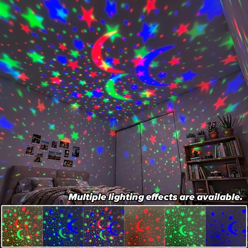 Colorful Starry Sky Projector Light – Moon & Star Magic Ball Night Lamp for Bedroom Kids Room Home Atmosphere Decor
