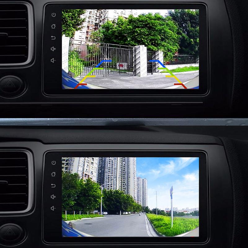 Smartour AHD 1080P Telecamera per Auto Obiettivo Fisheye Visione Notturna Starlight Colore Bianco HD Telecamera Posteriore per Auto per Schermo Radio Android