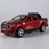 1/32 Ford Raptor F350 Off Road Pickup Truck Alloy Diecast Model Car Sound and Light Pull Back Children's Toy Car Birthday Gifts