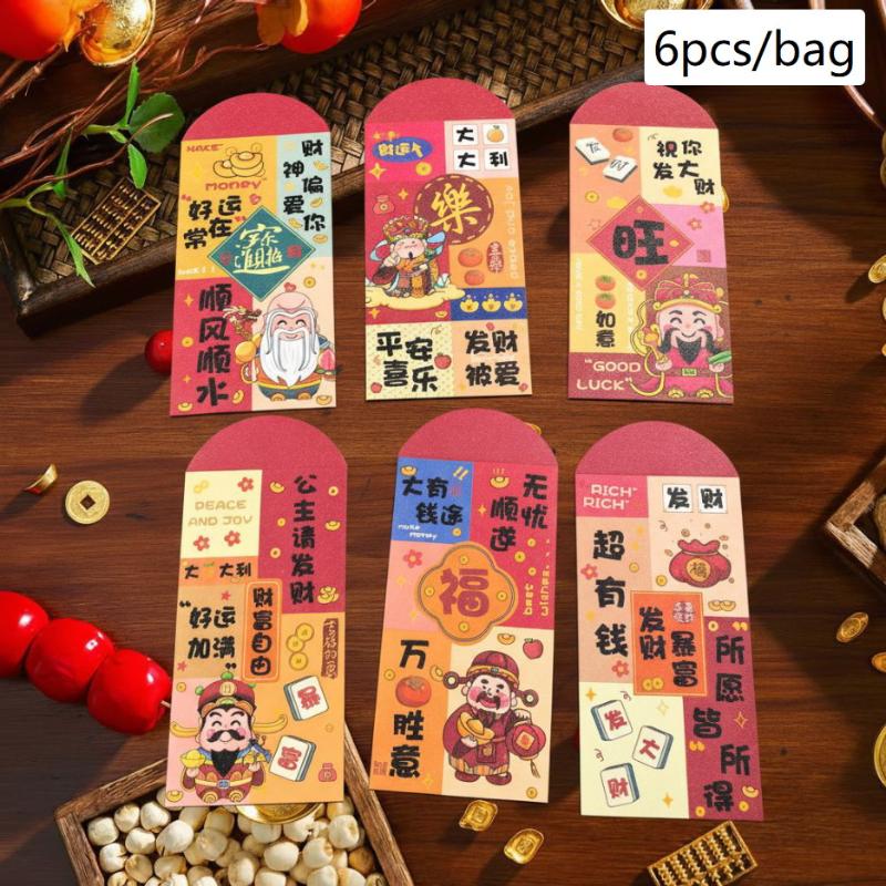 2026 Year Of The Horse Folding Red Envelope Cartoon Pattern Traditional Money Envelope Festival Hongbao Chinese New Year