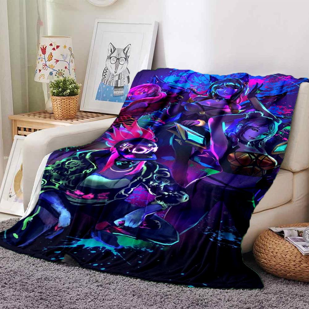 KDA Print Flannel Blanket High Quality Warm Comfortable Cover for All Seasons Perfect for Gifts Home Decor