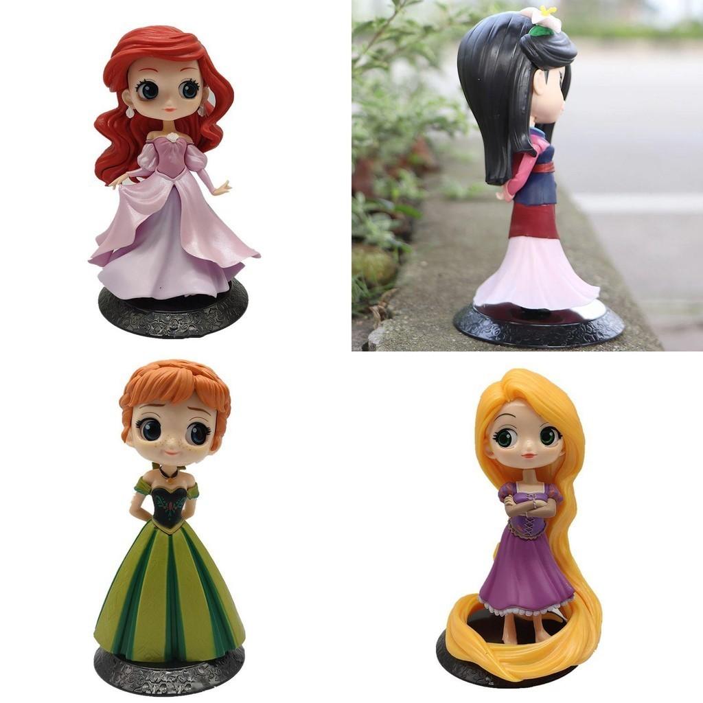 Figurines d'action enchantées des Princesses Disney Anna Elsa Ariel Raiponce Parfaites Pour les Cadeaux des Filles