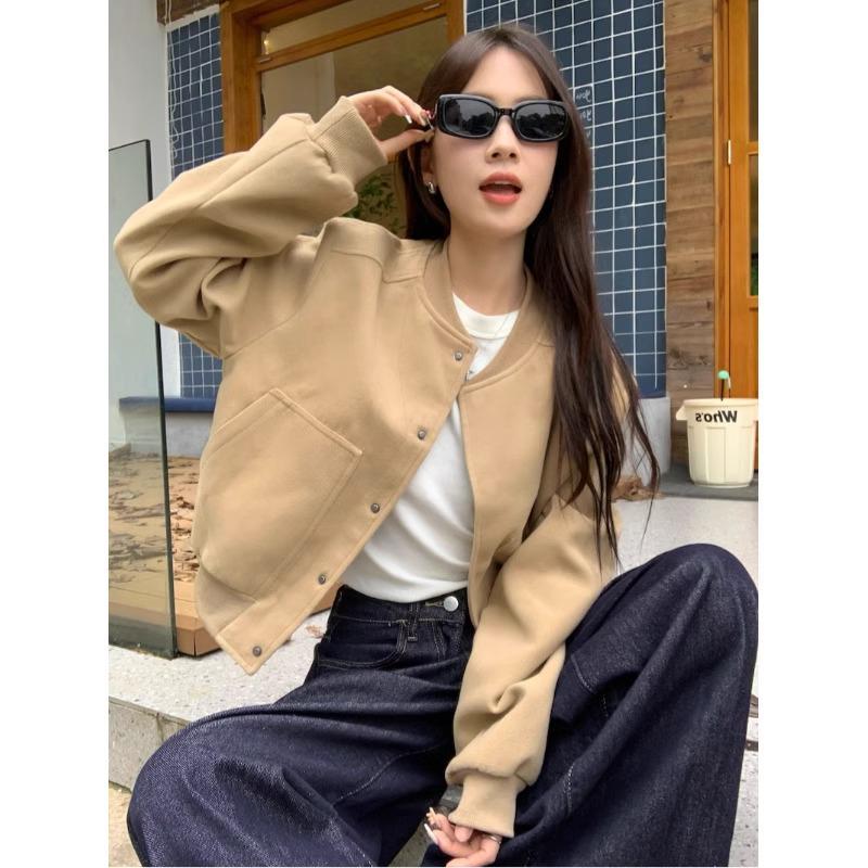 Autumn Women's Stylish Loose Fit Casual Baseball Jacket