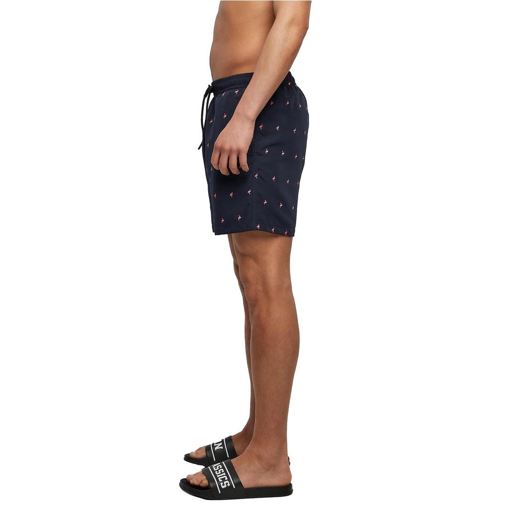 Urban Classics Mens Flamingo Swim Shorts