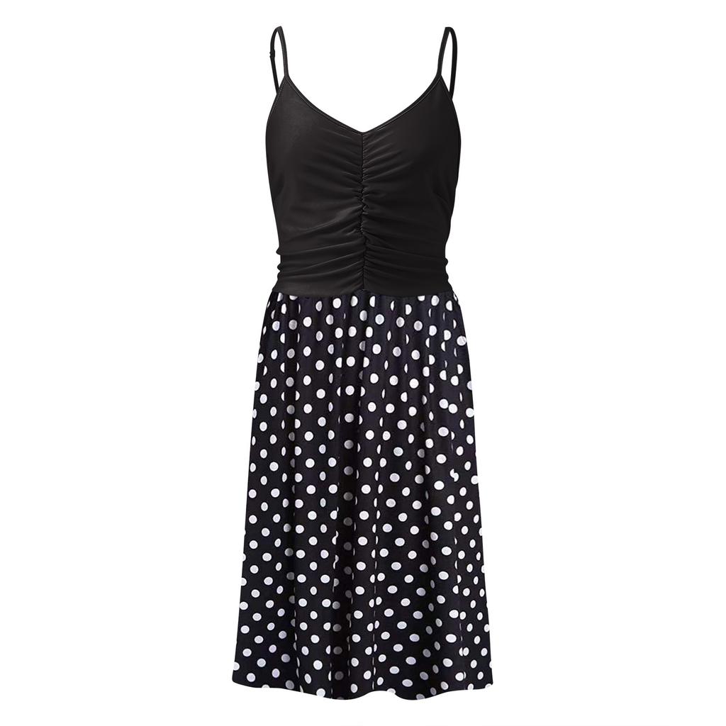 Dresses For Women Casual Summer Spaghetti Strap Tank Sleeveless Beach Dress A Line Dress Loose Sundress