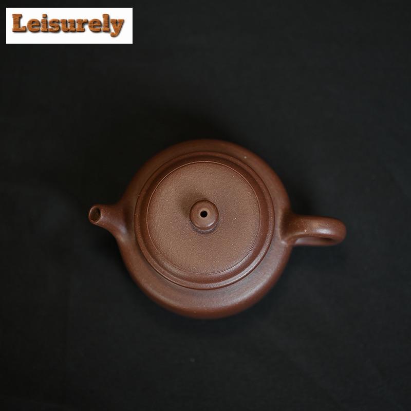 181ml Vintage Yixing Purple Clay Teapots Artists Handmade De Zhong Pot Raw Ore Azure Mud Tea Brewing Kettle Zisha Teaset For Tea