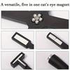 LINMANDA 5 in 1 Multi-function Cat Eye Nail Magnet Tool with Silicone sleeve Protective Case Strong Suction Cat Eye Magnet Pen