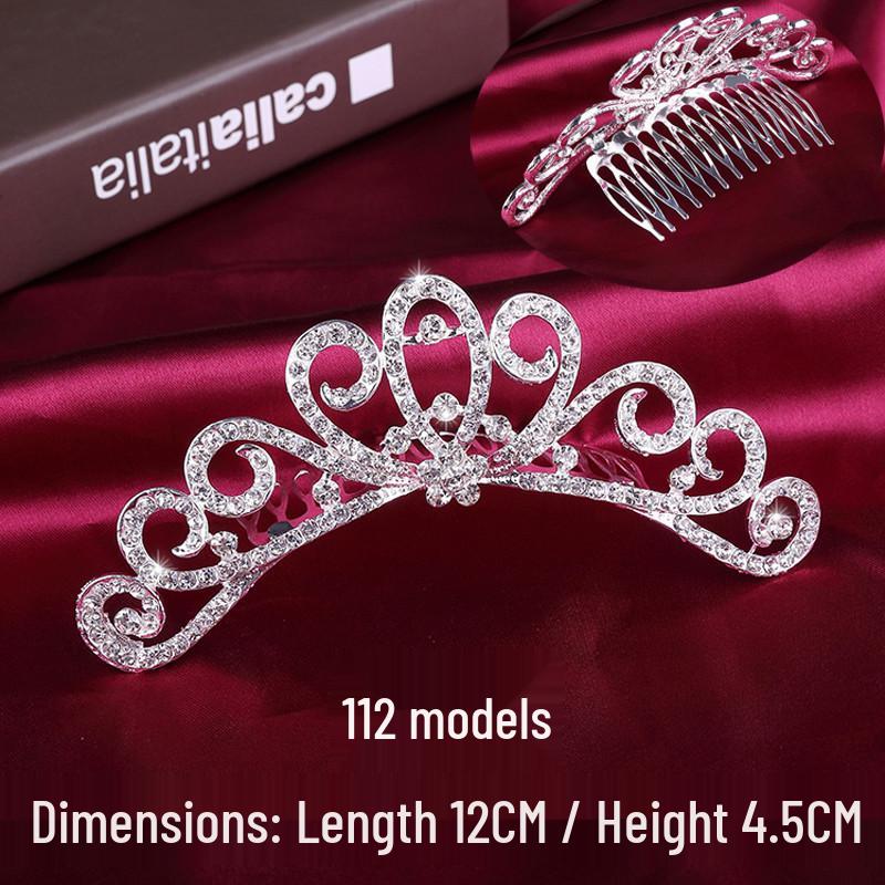 Korean Bridal Rhinestone & Pearl Hair Comb