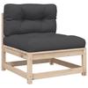 4 piece Garden Sofa Set with Cushions Solid Pine Wood