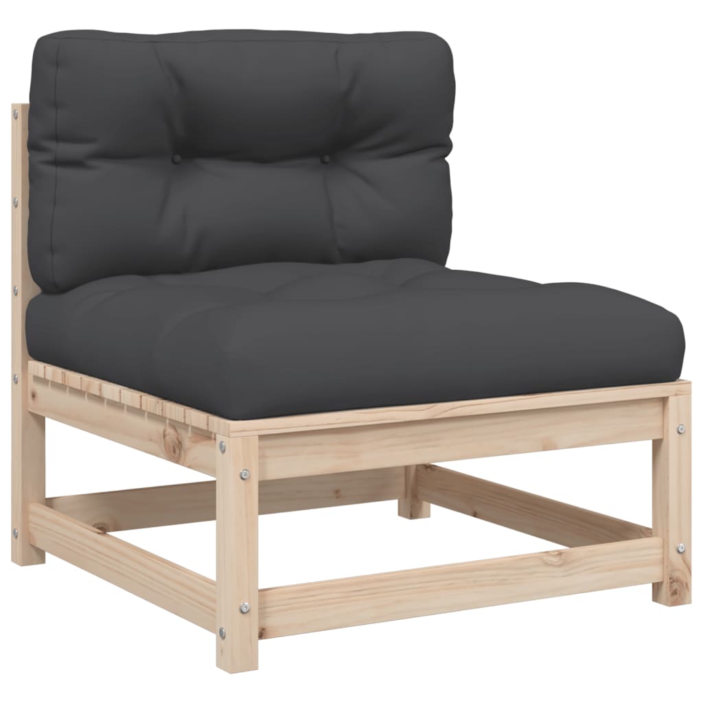 4 piece Garden Sofa Set with Cushions Solid Pine Wood