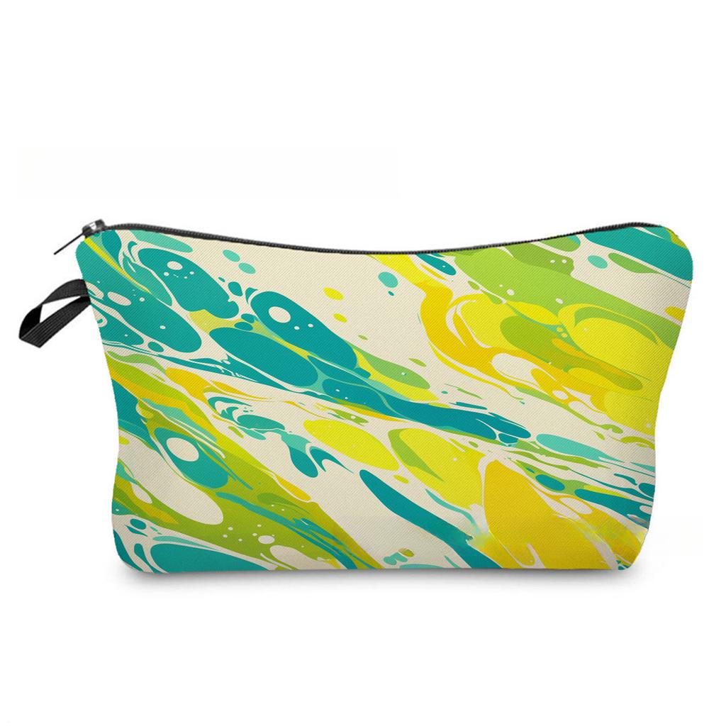 Women Abstract lines Print Cosmetic Bag Toiletries Organize Travel Storage Case 6858