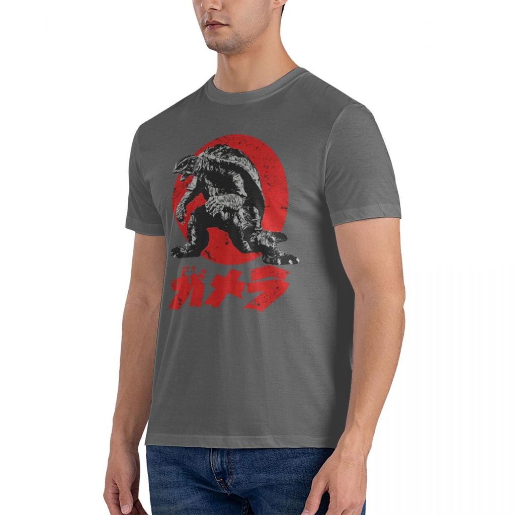 2024 Summer Men Gameraed Crew Neck TShirt Bandai Movie Monster Series Tops Funny Anime Customizable For Unisex T Shirts y2k