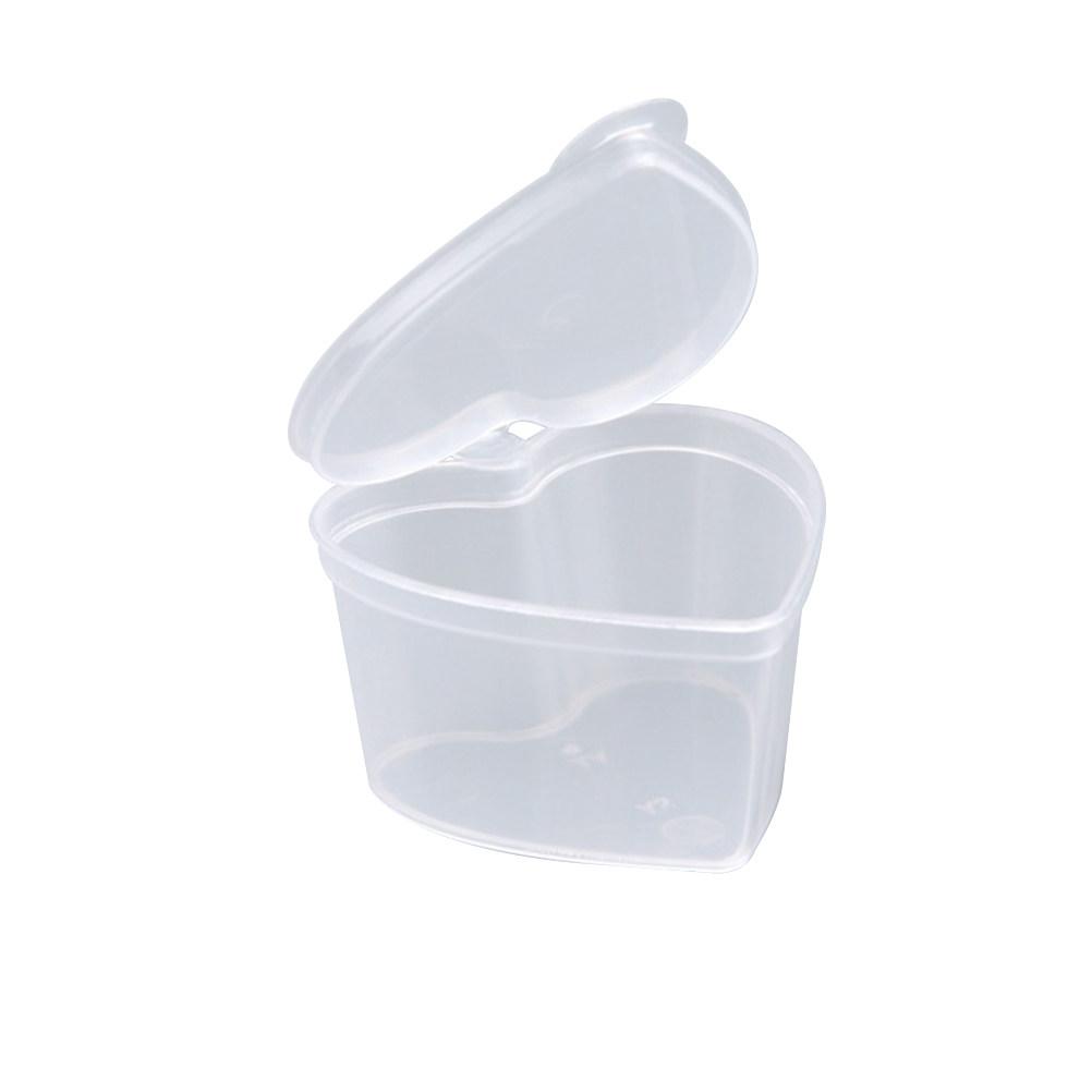 

25Pcs Heart Pattern Storage Box Set Transparent Plastic Container for Jewelry Organization DIY Sealing Case Use 5.5X5X3CM