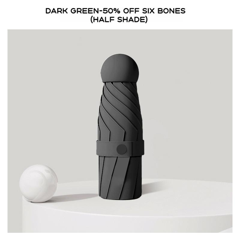 

2025 1 шт. 55% скидка Мини-зонтик от солнца Карманный зонт от дождя Виниловый складной УФ-защита от ультрафиолета Защита от солнца Карманный зонт Капсула