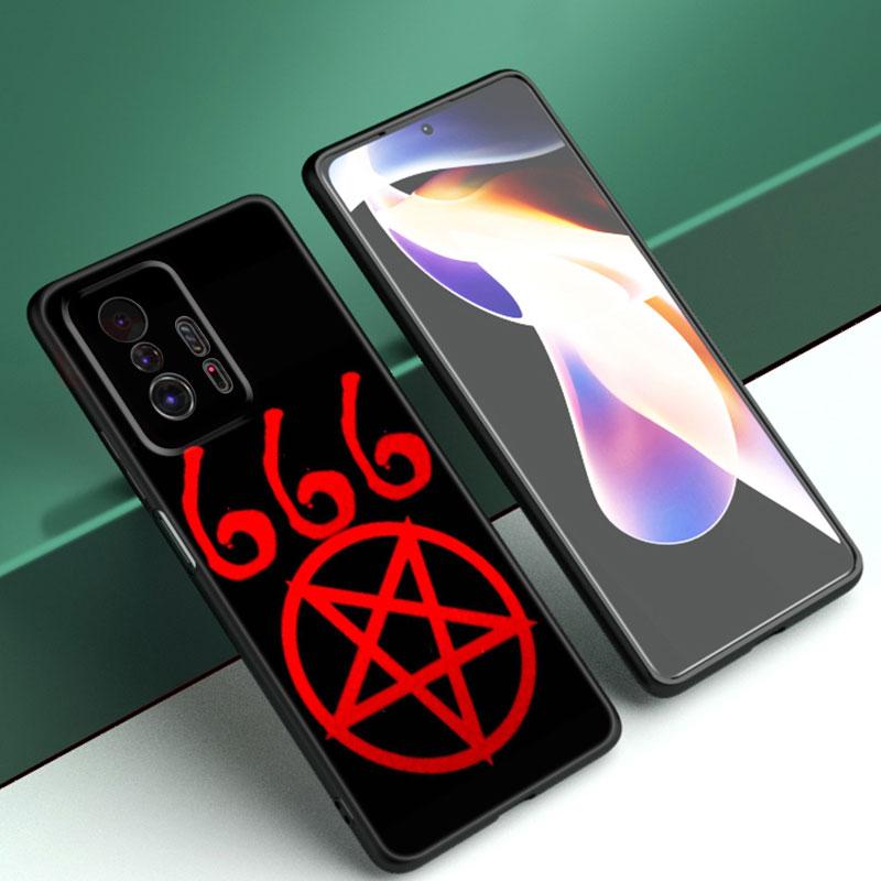 Dämonisch Satanisch Gruselig Schädel Handyhülle Für Xiaomi Mi A2 8 9 SE Note 10 10T 11 12 Lite 9T 11T 12S 12T Pro A3 6X 12X Schwarze Hülle