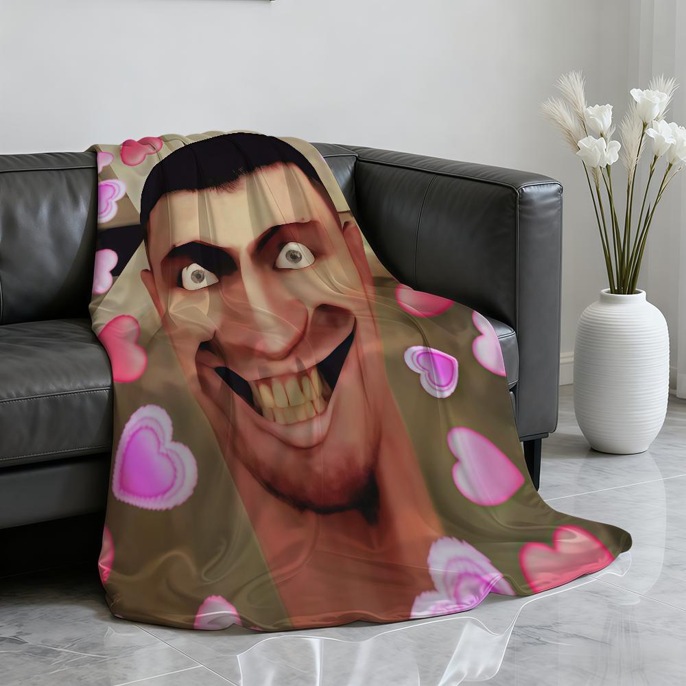 Funny Cool S Skibidi T Toilet Anime TV Blanket Soft Throw Blanket for Home Bedroom Bed Sofa Picnic Travel Office RestBlanketGift
