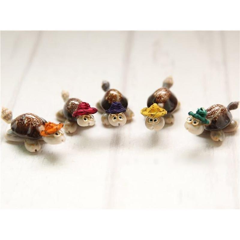 10Pcs Funny Animal Figure Toy Conch Turtles Miniature Kids Education Toy Statue