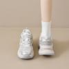 Daddy shoes new summer retro college style platform mesh silver sports and leisure shoes