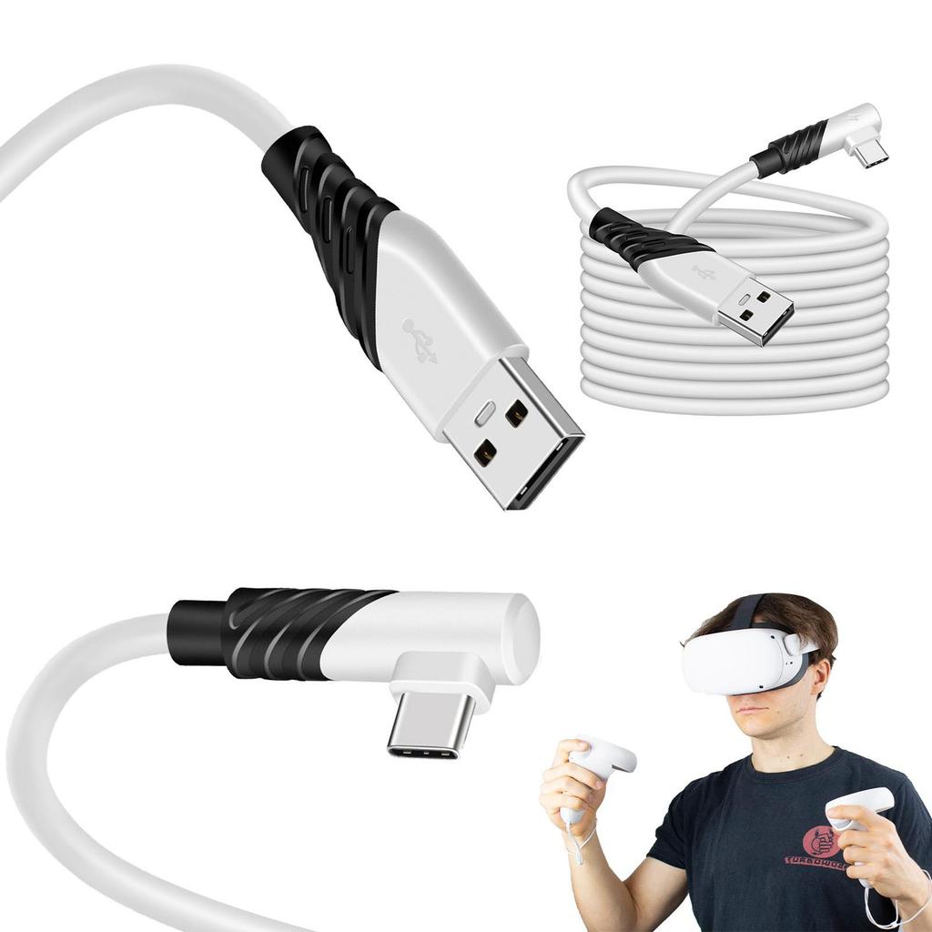 Link Cable Elbow 90 Degrees 5 Meters Usb3.0 Computer Connection Data Cable Compatible For Oculus Quest2 Vr Helmet