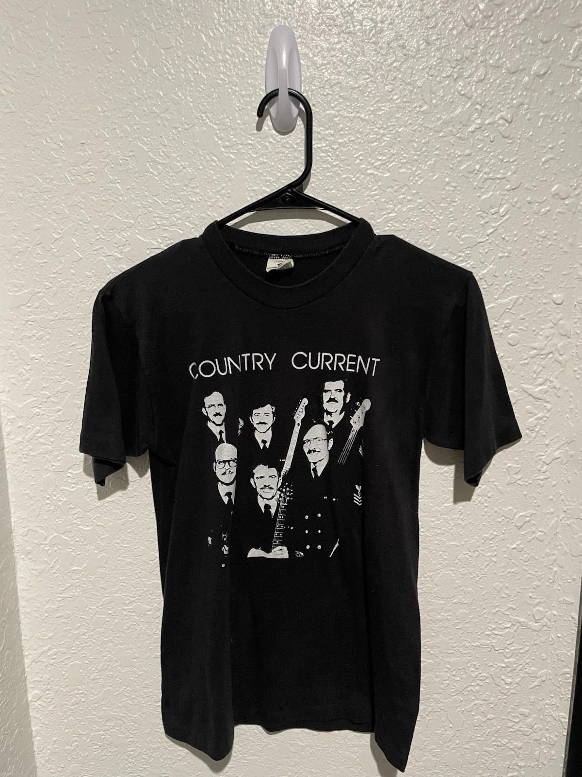 

80s Country Current U.S. Navy Band T-Shirt Single Stitch M 2XL