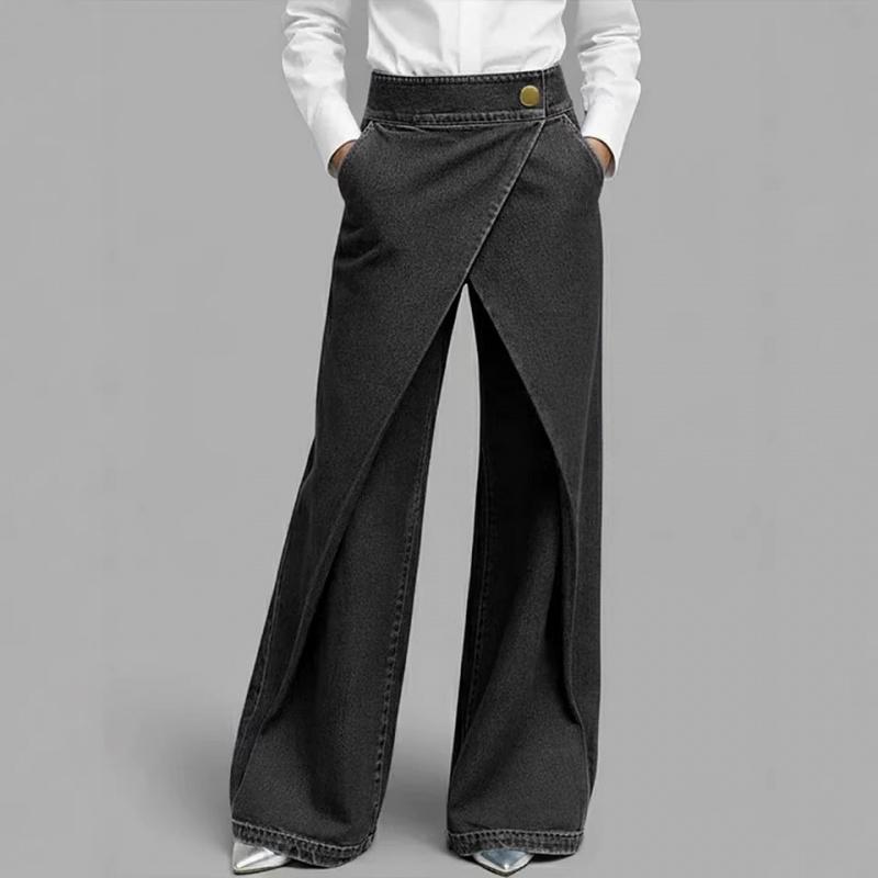 Moda Donna Nuova Primavera Jeans Trendy Casual Larghi Lunghi Pantaloni