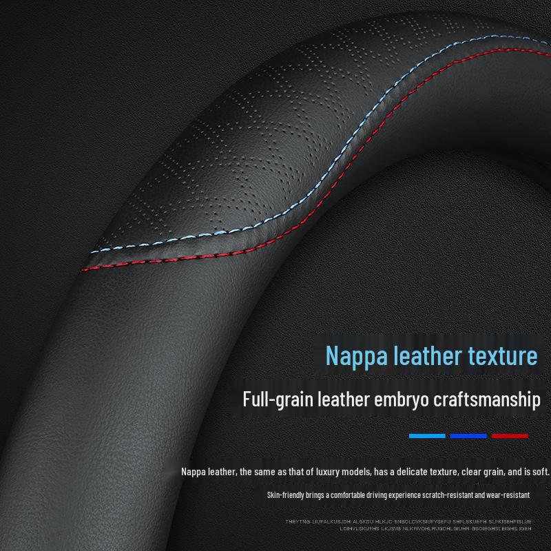 Genuine Leather Steering Wheel Cover for Roewe i5, RX5, MAX, 8550, 360, 350, i6, Ei5, RX3, iMAX