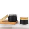 Black Glass Cream Jar Cosmetic Container 5-50g Cosmetic Jars Silver Gold Lid Glass Bottle Make Up Container Empty Jars Travel