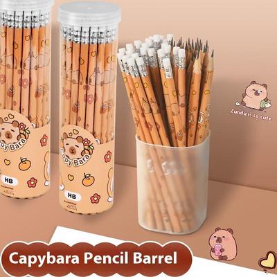 30 Stück Capybara Fassstifte mit Radiergummis Grundschüler Skizzenstift Prüfung Kalligraphie Zeichenstift Schüler Schreibwaren