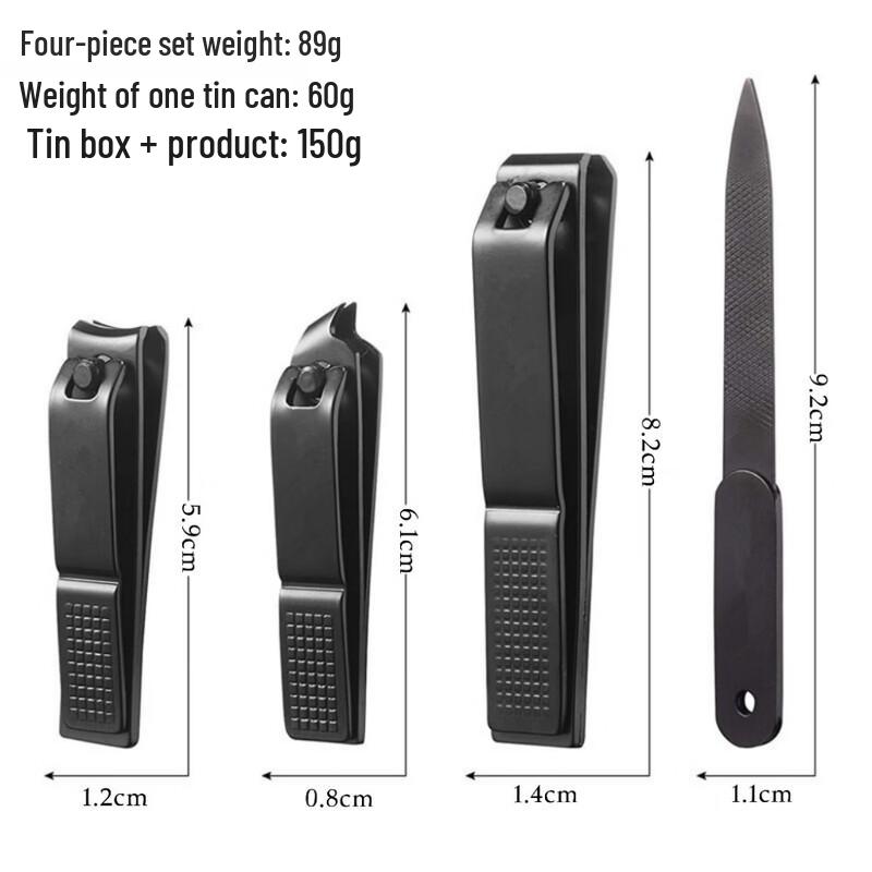 CHENGLI 4-Piece Stainless Steel Nail Clipper Set